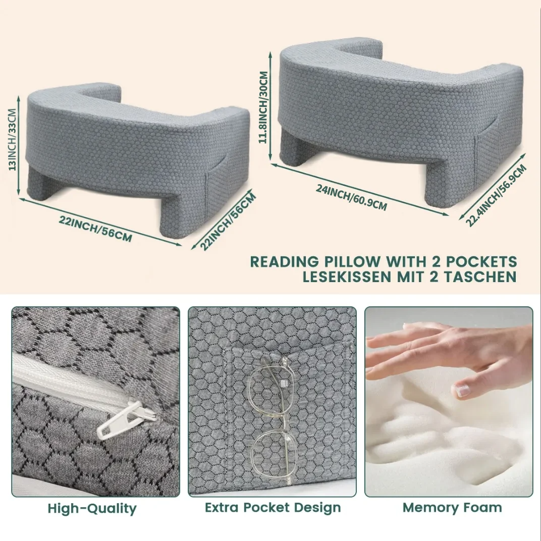 Soft Lap Desk Pillow for Reading Working & Gaming